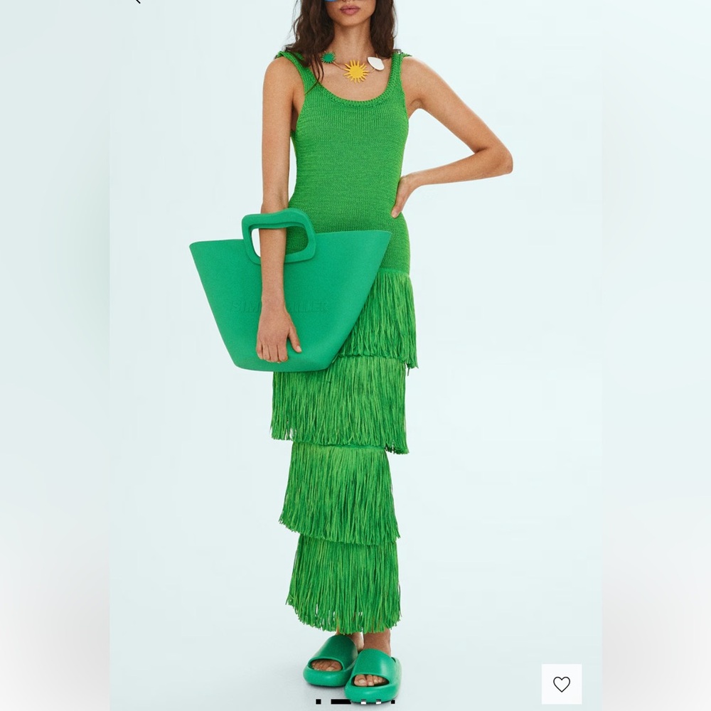 Mango x Simon Miller | Knitted Dress with Fringe Design - Picture 3 of 7